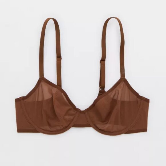 NWT - SMOOTHEZ by Aerie | Mesh Unlined Balconette Bra Color: Universe - Picture 1 of 3